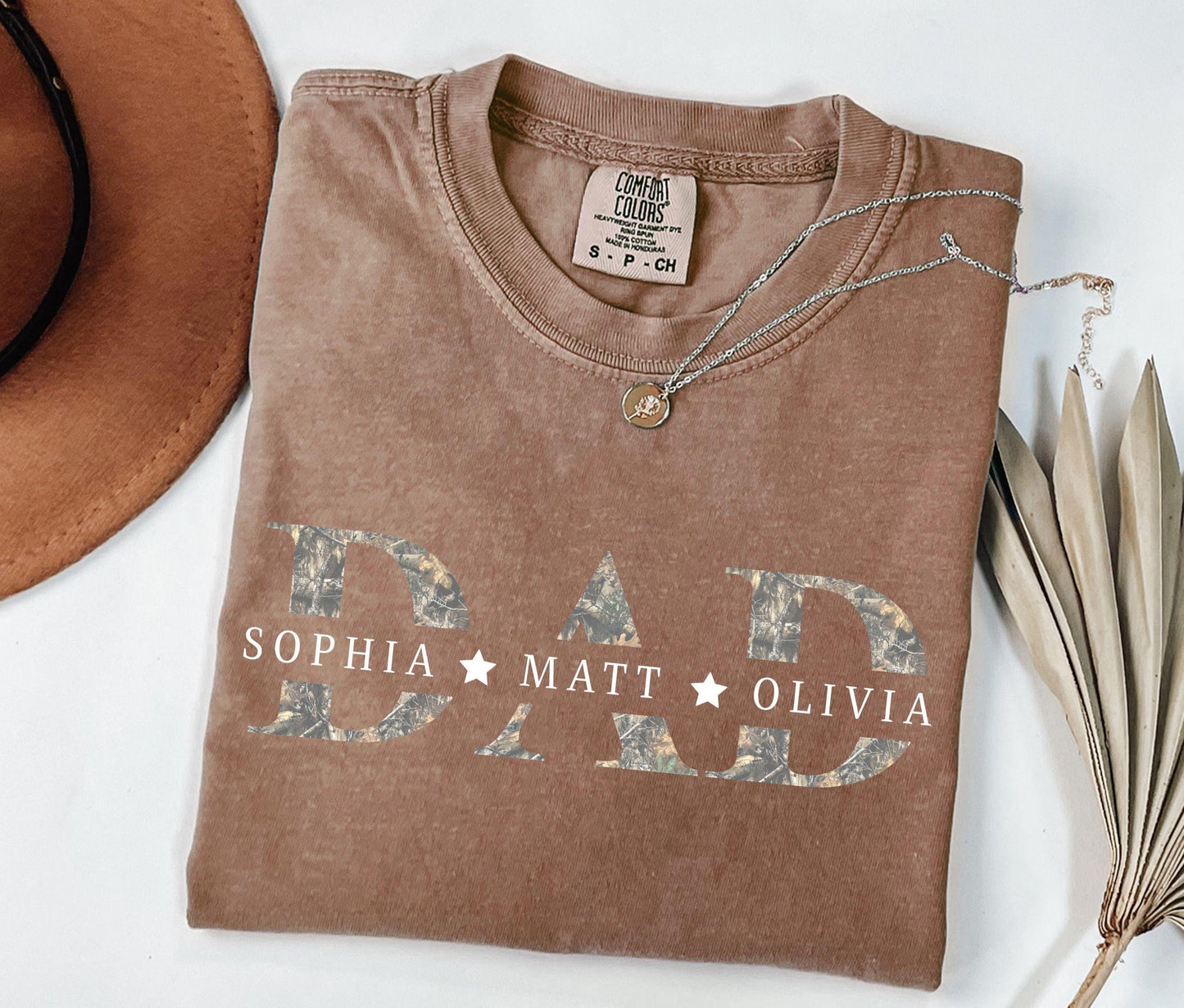 Personalized Dad With Kids Name Shirt