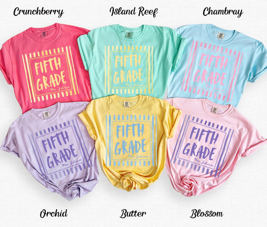 Custom Fifth Grade Teacher Shirt