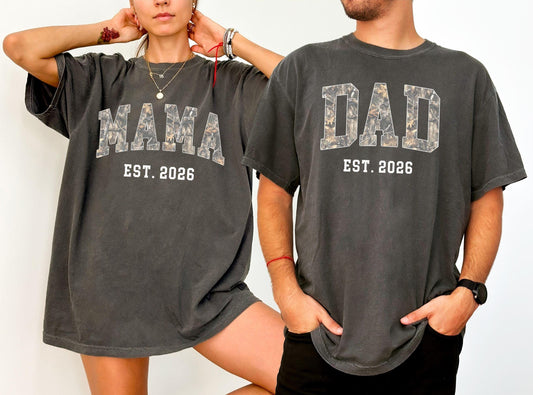 Custom Camo Mama Dad Shirt